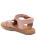 bisgaard Leder-Sandalen in Rosa/ Gold