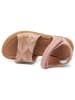 bisgaard Leder-Sandalen in Rosa/ Gold