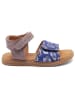 bisgaard Leder-Sandalen in Lila/ Blau/ Silber