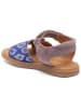 bisgaard Leder-Sandalen in Lila/ Blau/ Silber