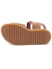 bisgaard Leder-Sandalen in Hellbraun/ Gold