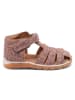 bisgaard Leder-Halbsandalen in Lila/ Orange