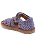 bisgaard Leder-Halbsandalen in Blau/ Rosa