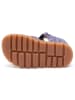 bisgaard Leren enkelsandalen blauw/lichtroze