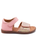 bisgaard Leder-Sandalen in Rosa/ Gold
