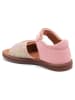 bisgaard Leder-Sandalen in Rosa/ Gold