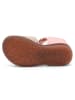 bisgaard Leder-Sandalen in Rosa/ Gold