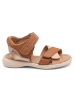bisgaard Leder-Sandalen in Hellbraun/ Rosa