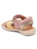 bisgaard Leder-Sandalen in Rosa/ Gold