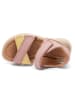 bisgaard Leder-Sandalen in Rosa/ Gold