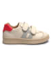 bisgaard Leder-Sneakers in Creme/ Rot/ Grau