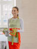 Remember Kochschürze ''Berry'' in Grün/ Orange - (L)86 x (B)71 cm
