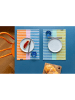 Remember 2-delige set: placemats "Hugo" blauw/turquoise/olijfgroen - (L)43,5 x (B)32 cm