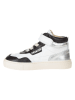 Primigi Leder-Sneakers in Weiß/ Schwarz/ Silber