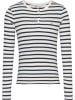 TOMMY JEANS Longsleeve in Weiß/ Dunkelblau