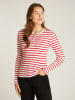 TOMMY JEANS Longsleeve in Weiß/ Rot