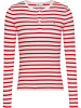 TOMMY JEANS Longsleeve in Weiß/ Rot
