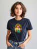 WOOOP Shirt "In bloom" in Dunkelblau