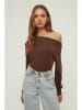 trendyol Blouse donkerbruin