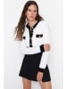 trendyol Cardigan in Weiß/ Schwarz