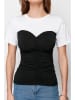 trendyol Bluse in Schwarz/ Weiß
