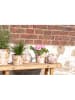 Clayre & Eef Blumentopf in Beige/ Rosa - (H)13 x Ø 14 cm