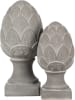 Clayre & Eef Dekoobjekt "Kiefernzapfen" in Grau - (H)33 x Ø 16 cm