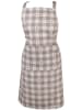 Clayre & Eef Schürze in Grau/ Creme - (L)85 x (B)70 cm
