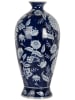 Clayre & Eef Vaas donkerblauw/wit - (H)42 x Ø 21 cm