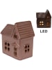 Clayre & Eef Dekoracja LED w kolorze biało-jasnoróżowym - 10 x 11 x 6 cm