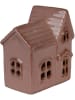 Clayre & Eef LED-Dekoobjekt "Haus" in Rosa - (B)10 x (H)11 x (T)6 cm