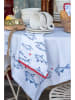Clayre & Eef Tafelkleed wit/blauw - (L)100 x (B)100 cm