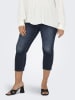 ONLY Carmakoma Jeans-Caprihose in Dunkelblau