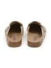 SABOKETS Leren clogs kaki