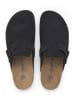 SABOKETS Leder-Clogs in Schwarz