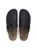SABOKETS Leder-Clogs in Schwarz