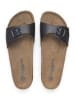 SABOKETS Leren slippers zwart