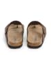SABOKETS Leren teenslippers bruin