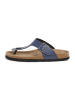SABOKETS Leren teenslippers donkerblauw