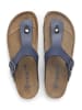 SABOKETS Leren teenslippers donkerblauw