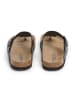 SABOKETS Leren teenslippers zwart