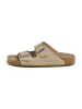 SABOKETS Leren slippers kaki