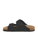 SABOKETS Leren slippers zwart