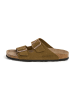 SABOKETS Leren slippers kaki
