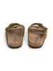 SABOKETS Leren slippers kaki