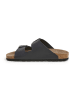 SABOKETS Leren slippers zwart