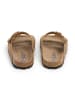 SABOKETS Leren slippers lichtbruin