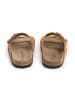 SABOKETS Leren slippers lichtbruin