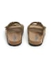 SABOKETS Leren slippers kaki