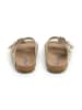 SABOKETS Leder-Pantoletten in Khaki